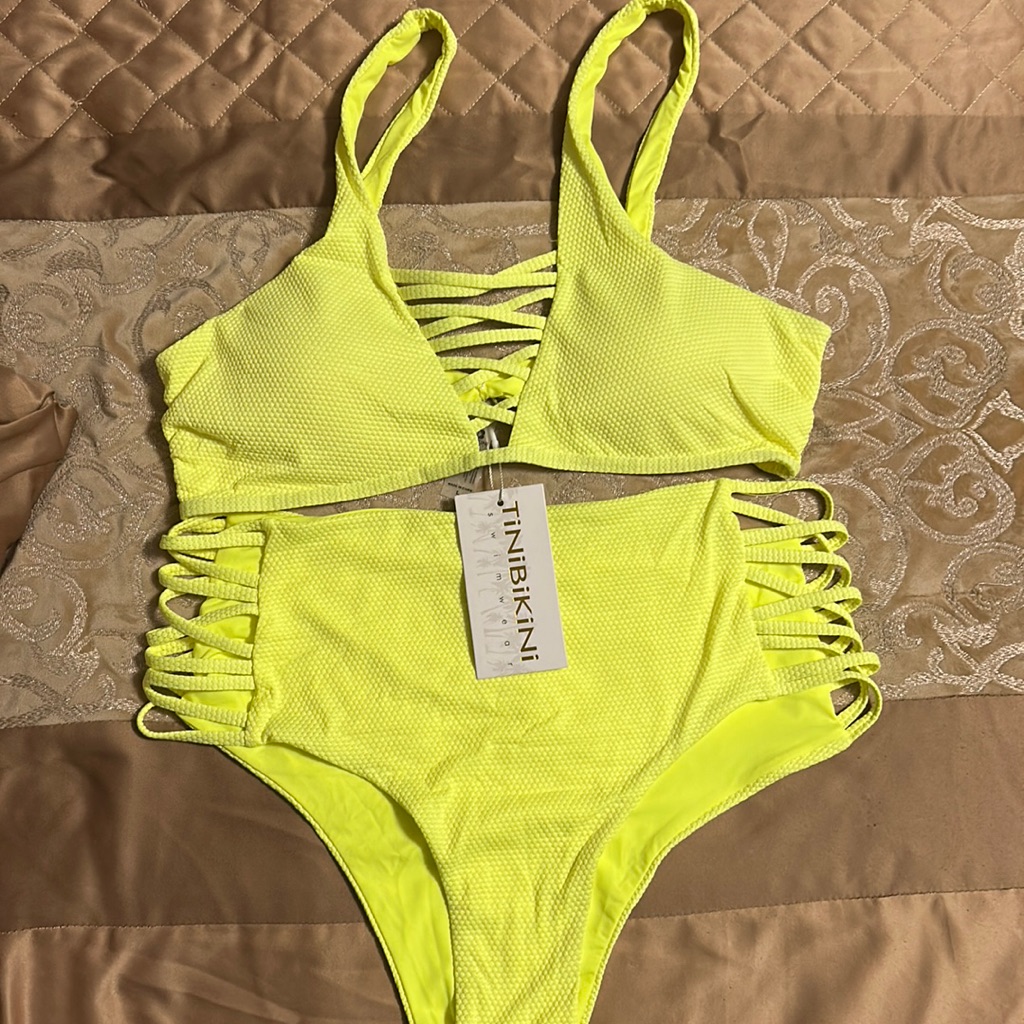 Brand New Neon Yellow 2 Pieces